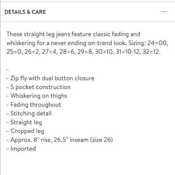 HUDSON Ginny Straight Cropped Jeans size 27 - Picture 10 of 10